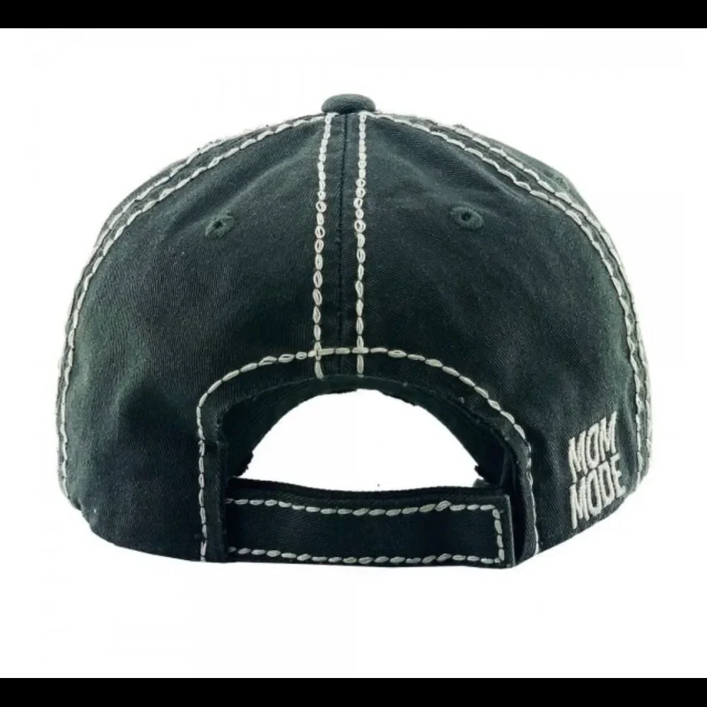 “Mom Mode” distressed baseball hat NWT